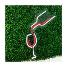 Painel Neon Led Wine Taça E Vinho Branco E Vermelho 50 Cm