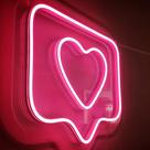 Painel Neon Like Instagram Iluminação Rosa 35cm Com Controle - PINK Painel Neon Like Instagram Iluminação Rosa 35cm Com Controle - PINK