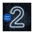 Painel Neon Numero Dois 2 Instagram Iluminação 30 Cm
