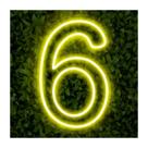 Painel Neon Numero seis 6 Instagram Iluminação 30 Cm