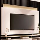 Painel Nobre com LED TV até 85 Polegadas em Off White/Champagne G26 - HB Móveis