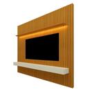 Painel Nobre com Nicho 230cm Home para Tv Até 85 Polegadas com Led Gelius Cor Naturale Off White