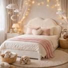 Painel Nuvem Estofado Decorativo Bouclé 90cm Quarto Infantil