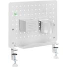 Painel Organizador Pegboard Grid Space Office em Aço para Escritório Branco Fortrek