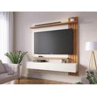 Painel Para Home Suspenso Ambiente Juriti Off White Matte Freijó - Colibri