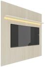 Painel para TV 1.8 Ripado 3D com LED Requinte Off White - Gelius Móveis