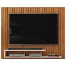 Painel Para Tv 55 Pol Ripado 134 cm Ripe Freijo Off White Dj Moveis
