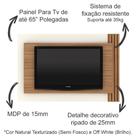Painel Para Tv 65" 180cm Off White Off White