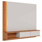 Painel Para TV 65 Pol Bancada Suspensa LED Patmos C04 Off White Matte Freijó - Lyam Decor Painel Para TV 65 Pol Bancada Suspensa LED Patmos C04 Off White Matte Freijó - Lyam Decor