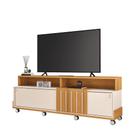 Painel Para Tv 70 Bancada Com Rodízio Karen 1.8 Cinamomo-off White H01 - DRossi