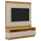 Painel Para TV 70 Pol e Rack Bancada 180cm Real L06 Tauari/Off White Fosco - Mpozenato Painel Para TV 70 Pol e Rack Bancada 180cm Real L06 Tauari/Off White Fosco - Mpozenato