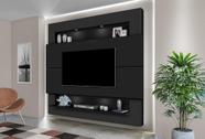 Painel para TV 75" com Nicho e Prateleira Riviera 217 Preto - Luapa