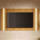 Painel Para TV 75 Polegadas Com LED 236cm Novare C04 Naturale - Lyam Decor Painel Para TV 75 Polegadas Com LED 236cm Novare C04 Naturale - Lyam Decor