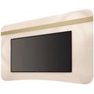 Painel Para TV 80 Pol Orgânico 200cm Ermione B01 Off White Champanhe - Lyam Decor Painel Para TV 80 Pol Orgânico 200cm Ermione B01 Off White Champanhe - Lyam Decor