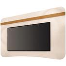 Painel Para TV 80 Pol Orgânico 200cm Ermione B01 Off White Cinamomo - Lyam Decor Painel Para TV 80 Pol Orgânico 200cm Ermione B01 Off White Cinamomo - Lyam Decor