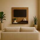 Painel Para Tv Até 32 Polegadas Com Prateleira Liso e Ripado Painel Para Tv Até 32 Polegadas Com Prateleira Liso e Ripado