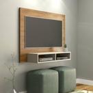 Painel Para Tv Até 40" Jazz Viero Móveis Imbuia C/Off White