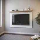 Painel para TV até 42 Polegadas 135CMX120CM 1 Prateleira Benevello Branco
