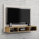 Painel para TV até 46 Polegadas MDF 120cmx89cm Atena Bege Off White/Cinamomo Painel para TV até 46 Polegadas MDF 120cmx89cm Atena Bege Off White/Cinamomo