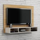 Painel para TV até 46 Polegadas MDF 120cmx89cm Atena Marrom Cinamomo/Off White Painel para TV até 46 Polegadas MDF 120cmx89cm Atena Marrom Cinamomo/Off White