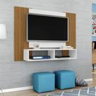 Painel para TV até 48 Pol. Navi Sala Branco/efeito Ripa