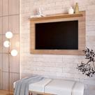 Painel para TV até 50 Polegadas 130cmx91cm 1 Prateleira Columbia Espresso Móveis