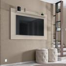 Painel para TV até 50 Polegadas 135cmx90cm Safira Bege Off White Painel para TV até 50 Polegadas 135cmx90cm Safira Bege Off White