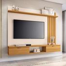 Painel Para Tv até 55 Lets Com Detalhe Em Ripado E 2 Portas