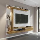 Painel para TV até 55 Polegadas 136cmx160cm LED Prateleira de Vidro Denver