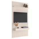 Painel para TV até 55 Polegadas 1,39x2,40m Ripado com Nicho Arbo Off White EDN Painel para TV até 55 Polegadas 1,39x2,40m Ripado com Nicho Arbo Off White EDN