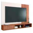 Painel Para TV Até 55 Polegadas Ripado Impressão 3D Com Nicho Madrid Madeirado / Off White Caemmun Painel Para TV Até 55 Polegadas Ripado Impressão 3D Com Nicho Madrid Madeirado / Off White Caemmun