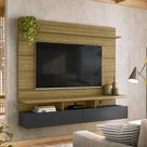 Painel para TV até 55 Polegadas Zeus Avelã e Preto