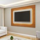 Painel para TV até 58 Polegadas com LED 100% MDF 180cmx130cm Grecia Bege Naturalle/Off White