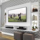 Painel para TV até 60" com Espelho Nairóbi Plus Multimóveis Branco Painel para TV até 60" com Espelho Nairóbi Plus Multimóveis Branco
