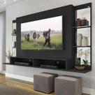 Painel para TV até 60" com Espelho Nairóbi Plus Multimóveis Preto