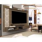 Painel para TV até 60 Polegadas MDF 170cmx123cm 1 Prateleira 1 Nicho 1 Porta Roma