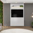 Painel para TV até 60 Polegadas Ripado com LED DJ Móveis Trento 143 Bali