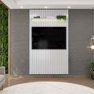 Painel para TV até 60 Polegadas Ripado com LED DJ Móveis Trento 143 Bali