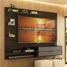 Painel Para Tv Até 65 Polegadas 1 Porta E Prateleiras Multimóveis MP1064 Preto-grafite
