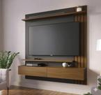 Painel para TV até 65 Polegadas 150cmx162cm Portas Basculantes 2 Prateleiras Juriti Marrom Noce Milano/Preto Fosco Painel para TV até 65 Polegadas 150cmx162cm Portas Basculantes 2 Prateleiras Juriti Marrom Noce Milano/Preto Fosco