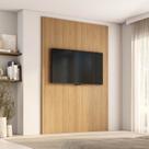 Painel para TV até 65 Polegadas 160cmx230cm Liso Aruá CabeCasa MadeiraOriginals Marrom Jatobá