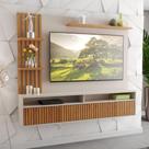 Painel Para Tv Até 65 Polegadas Aurora Off White Mel Ripado Viero Off White Com Mel Painel Para Tv Até 65 Polegadas Aurora Off White Mel Ripado Viero Off White Com Mel