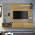 Painel para TV até 65 Polegadas MDF 200cmx175cm Frisado Montana Marrom Cinamomo/Off White Painel para TV até 65 Polegadas MDF 200cmx175cm Frisado Montana Marrom Cinamomo/Off White