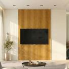 Painel para TV até 65 Polegadas Ripado 100% MDF 250CMX184CM Supremo Marrom