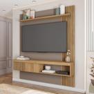 Painel para TV até 65 Polegadas Ripado 183x150cm Marrom Moon