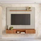 Painel para TV Até 70 Polegadas Amarante 2 Portas Canela/Off White Fosco - Linea Brasil Painel para TV Até 70 Polegadas Amarante 2 Portas Canela/Off White Fosco - Linea Brasil