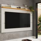 Painel para TV Até 70 Polegadas Bristol 1 Prateleira Off White/Nature - Panorama Móveis Painel para TV Até 70 Polegadas Bristol 1 Prateleira Off White/Nature - Panorama Móveis