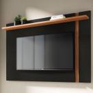 Painel para TV Até 70 Polegadas Córdova 1 Prateleira Preto Fosco/Noce Milano - Pnr Móveis Painel para TV Até 70 Polegadas Córdova 1 Prateleira Preto Fosco/Noce Milano - Pnr Móveis