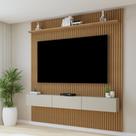 Painel para TV até 70 Polegadas MDF 179cmx218cm Frisado Curitiba Painel para TV até 70 Polegadas MDF 179cmx218cm Frisado Curitiba