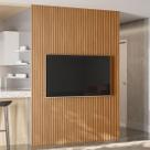 Painel para TV Até 70 Polegadas Ripado 100% Mdf Nature Fosco - Linea Brasil